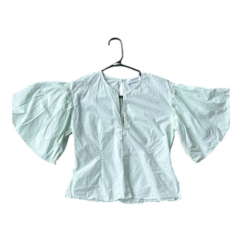 Ioanna Kourbela Cotton Top – Made in Greece – Luxury Designer Piece -size Small